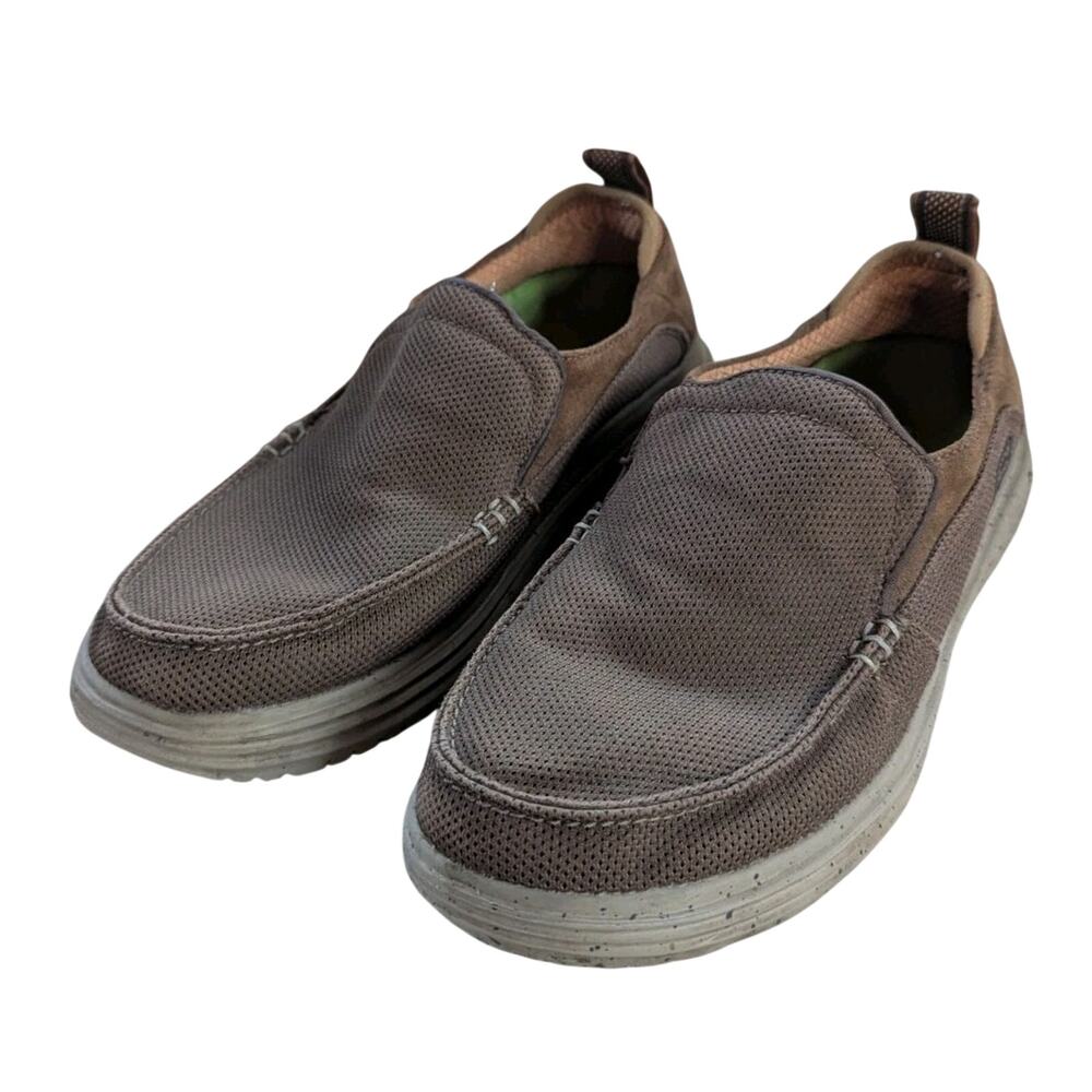 Skechers Men's Size 10.5 Classic Fit Proven Renco Brown Slip-On Comfort Sneakers
